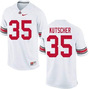 NCAA Ohio State Buckeyes Men's #35 Austin Kutscher White Nike Football College Jersey JOH8245HY